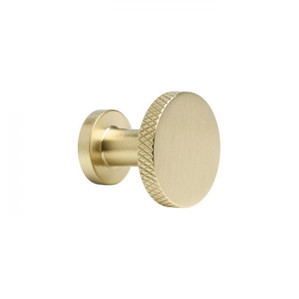 Cassøe Crystal Cut knopgreb eller krog - Børstet messing