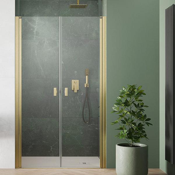 Str&oslash;mberg Noma 30 dobbelt svingd&oslash;r 700mm - B&oslash;rstet messing