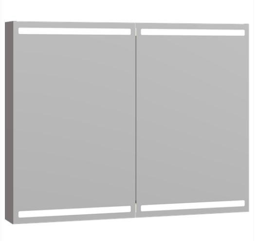 Dansani Level spejlskab 100 m/LED og lysstyring - Grå mat Dansani Level spejlskab 100 m/LED og lysstyring - Grå mat