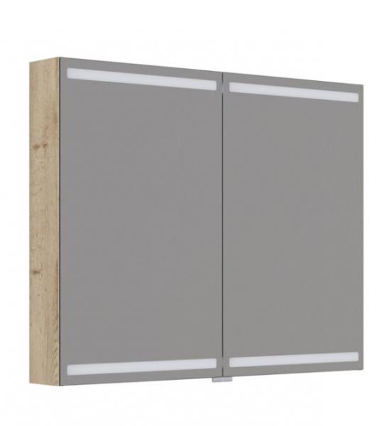 Dansani Level spejlskab 100 m/LED og lysstyring - Natur eg Dansani Level spejlskab 100 m/LED og lysstyring - Natur eg