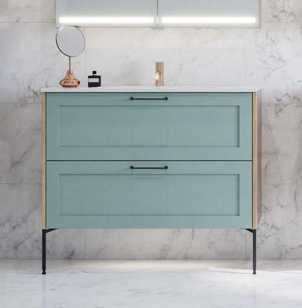 Dansani Luna Classic 100 møbelsæt m/Minore vask og rammefront - Natur eg/valgfri farve