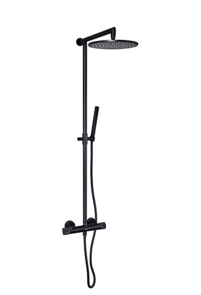 Cassøe Crystal Cut komplet brusesystem - T8 - Mat sort Cassøe Crystal Cut komplet brusesystem - T8 - Mat sort