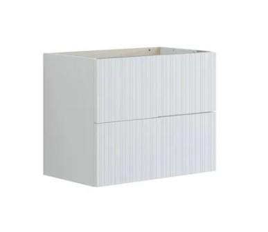 Dansani Luna vaskeskab 60x64 m/skuffer - Hvid mat/riflet