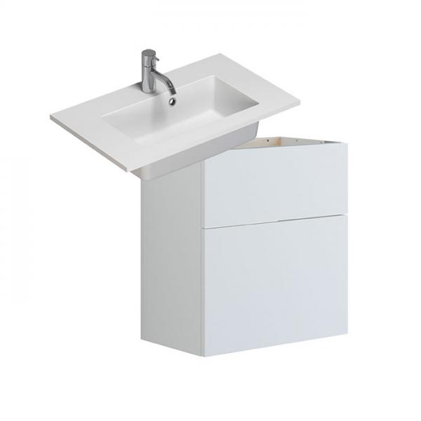 Dansani Luna Urban 60 mini møbelsæt m/Mini minore vask og skuffer - Høj - Hvid mat Dansani Luna Urban 60 mini møbelsæt m/Mini minore vask og skuffer - Høj - Hvid mat