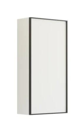Dansani Luna Urban overskab - Højrehængslet - Hvid mat/Sort ramme