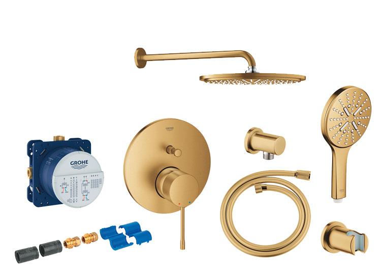 Grohe Essence komplet brusesystem m/Rainshower 310 og SmartActive t/indbygning - Børstet Cool Sunrise Grohe Essence komplet brusesystem m/Rainshower 310 og SmartActive t/indbygning - Børstet Cool Sunrise