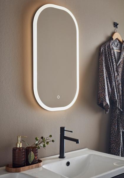 Hafa Store soft spejl med LED lys og touch - 40 cm Hafa Store soft spejl med LED lys og touch - 40 cm