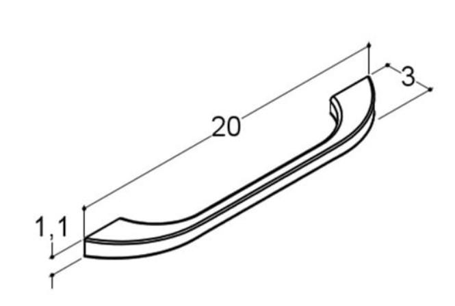Dansani Slim greb - 20 cm - Messing Dansani Slim greb - 20 cm - Messing