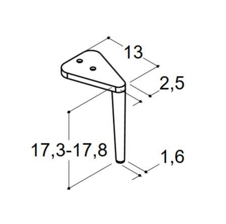 Dansani Luna Vintage støtteben - Sort