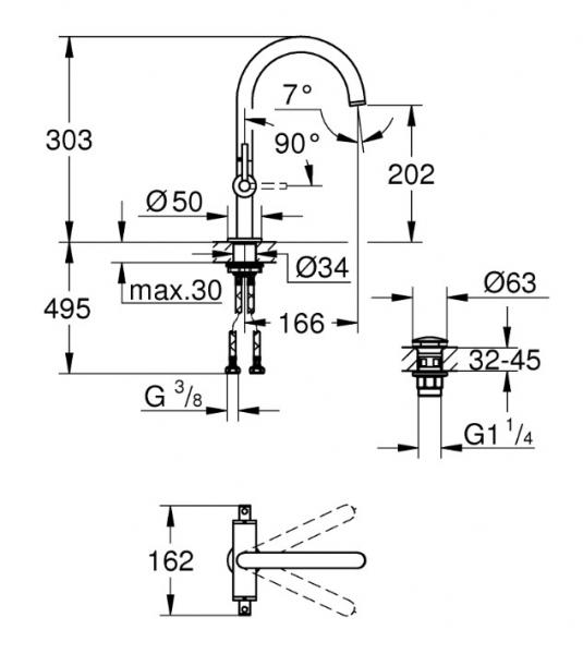 Grohe Atrio New håndvaskarmatur m/ pop-up bundventil - Poleret warm sunset Grohe Atrio New håndvaskarmatur m/ pop-up bundventil - Poleret warm sunset