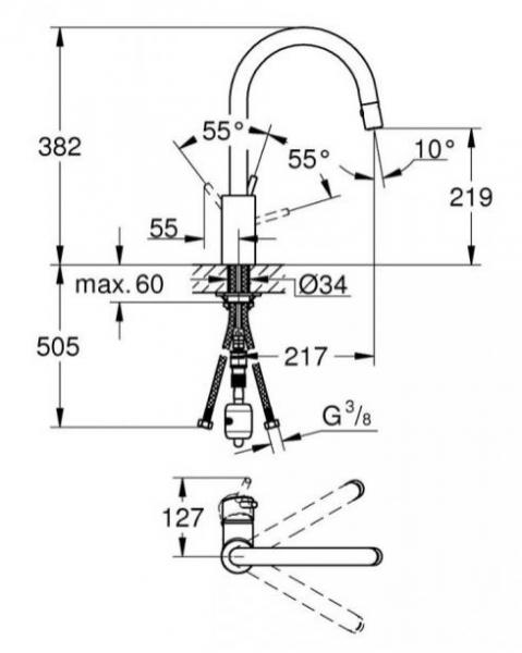 Restsalg - Grohe Concetto køkkenarmatur m/udtræk - Krom Restsalg - Grohe Concetto køkkenarmatur m/udtræk - Krom