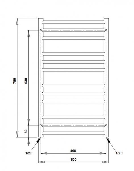 Strømberg Laveno håndklædetørrer til Kombidrift - 50x79 cm - Hvid Strømberg Laveno håndklædetørrer til Kombidrift - 50x79 cm - Hvid