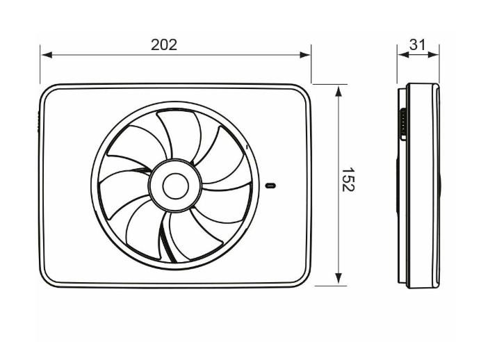Fresh Intellivent 2.0 badventilator Ø100/Ø125 mm - Hvid