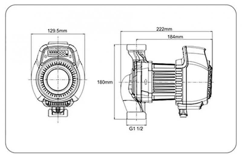 Cirkulationspumpe Langå 25-100-180