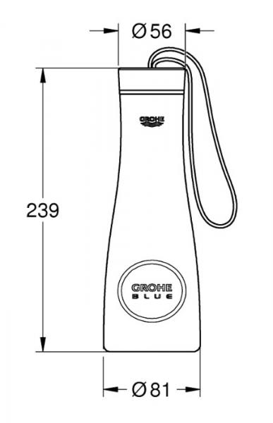 Grohe Blue termoflaske i rustfrit st&aring;l