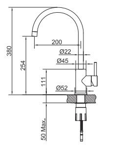 Primy Curve køkkenarmatur - Shadow Primy Curve køkkenarmatur - Shadow
