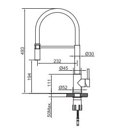 Primy Pro Køkkenarmatur - Rustfrit Stål