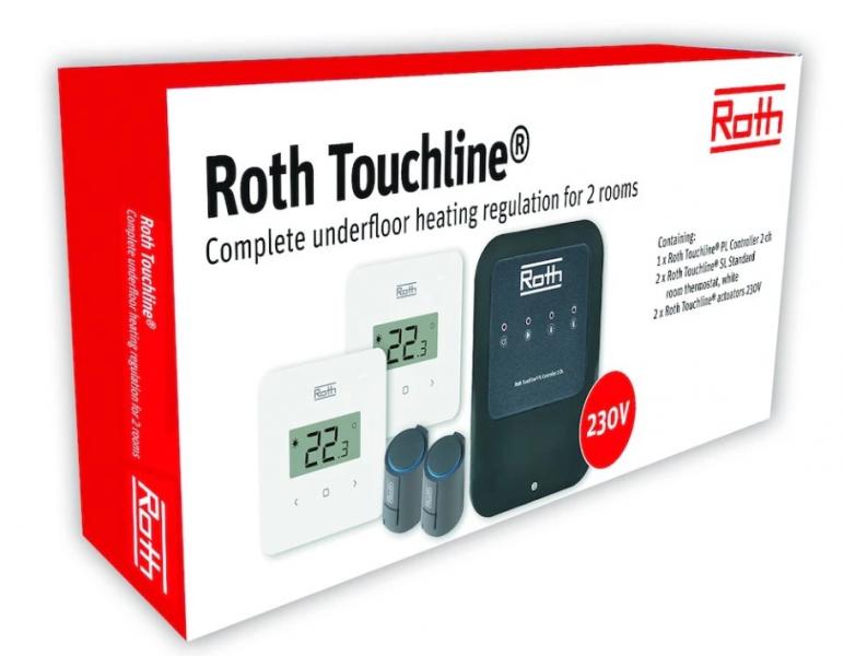 Roth Touchline® PL rumregulering for 2 rum trådløs Roth Touchline® PL rumregulering for 2 rum trådløs