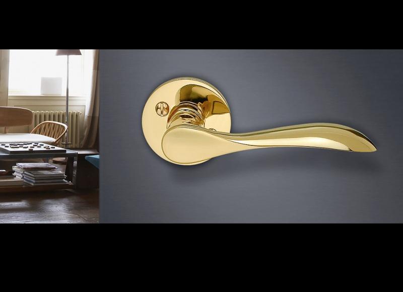 Beslagsboden indendørs dørgreb inkl nøgleskilt - Poleret messing - Sæt á 4 stk Beslagsboden indendørs dørgreb inkl nøgleskilt - Poleret messing - Sæt á 4 stk