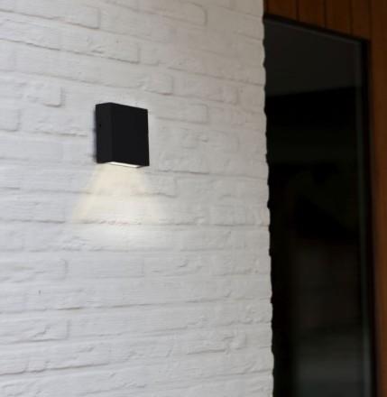 Lutec Gemini XF udendørs væglampe - Mat sort Lutec Gemini XF udendørs væglampe - Mat sort