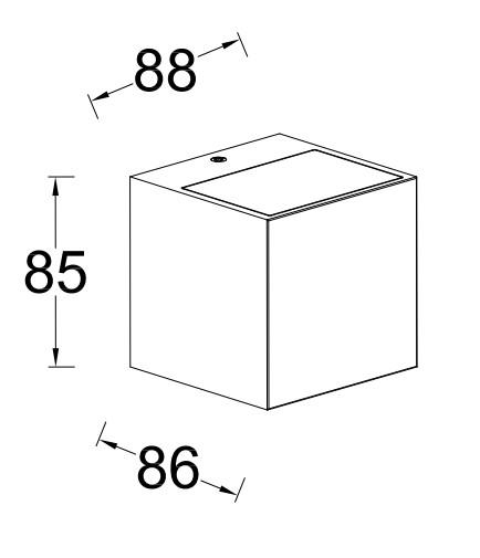 Lutec Architectural Gemini mini udendørslampe til væg Lutec Architectural Gemini mini udendørslampe til væg