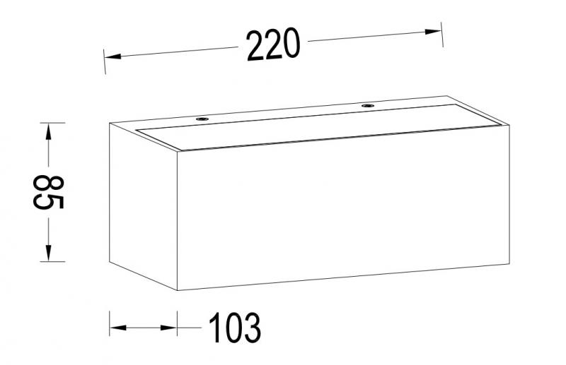 Lutec Connected Gemini udendørslampe til væg 22 x 8,5