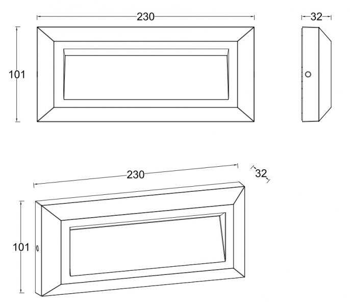 Lutec Architectural Helena udendørslampe til væg Lutec Architectural Helena udendørslampe til væg