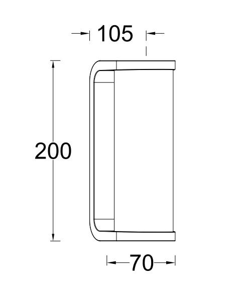 Lutec Architectural Adalyn udendørslampe til væg