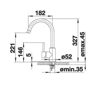 Blanco Mida køkkenarmatur - Vulkangrå Blanco Mida køkkenarmatur - Vulkangrå