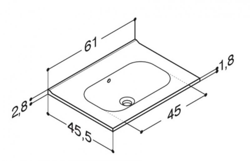 Dansani Kantate 60 møbelvask - Uden hanehul Dansani Kantate 60 møbelvask - Uden hanehul