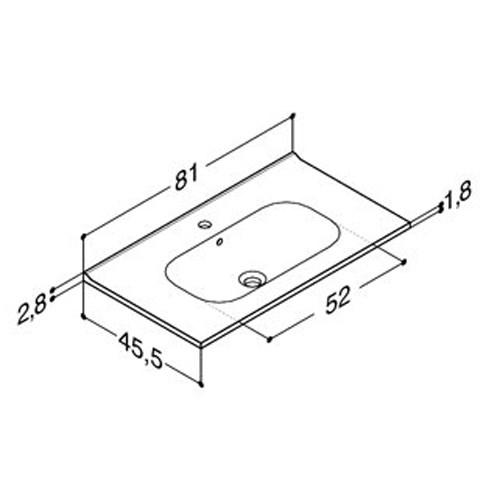 Dansani Kantate 80 møbelvask - 1 hanehul Dansani Kantate 80 møbelvask - 1 hanehul