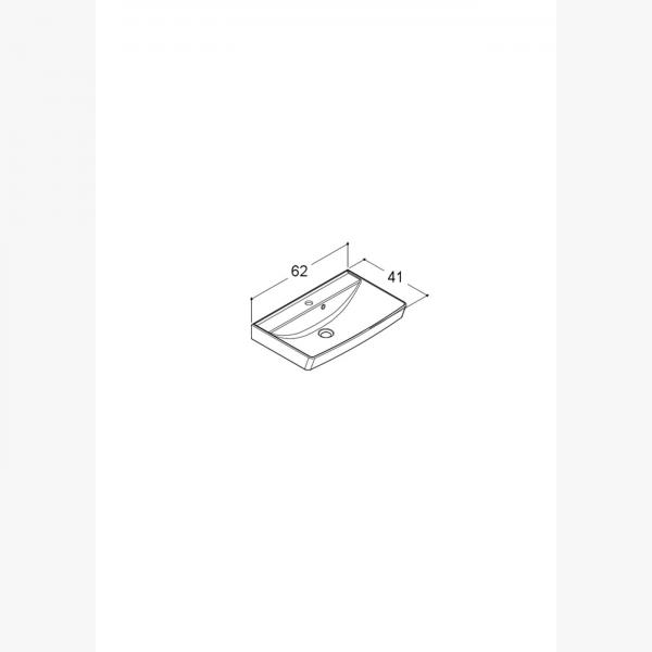 Dansani Cappella 60 håndvask t/væg eller møbel - 1 hanehul - Mat hvid Dansani Cappella 60 håndvask t/væg eller møbel - 1 hanehul - Mat hvid