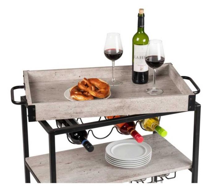 Wenko Rustico rullevogn til køkken - Sort/betonlook Wenko Rustico rullevogn til køkken - Sort/betonlook