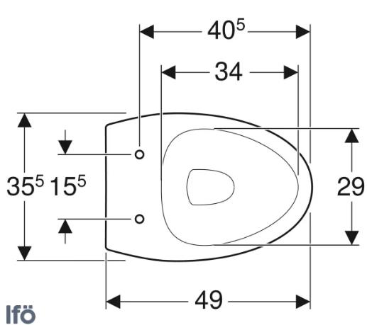 Ifö Cera 3875 væghængt toilet
