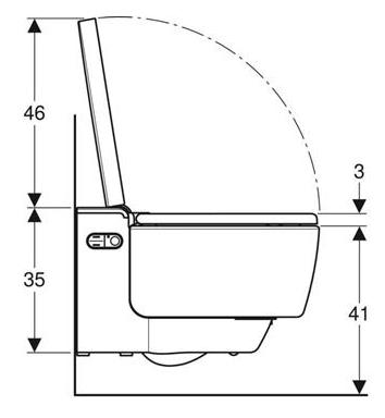 Geberit AquaClean Mera Comfort væghængt bidettoilet m/Turboflush og  KeraTect