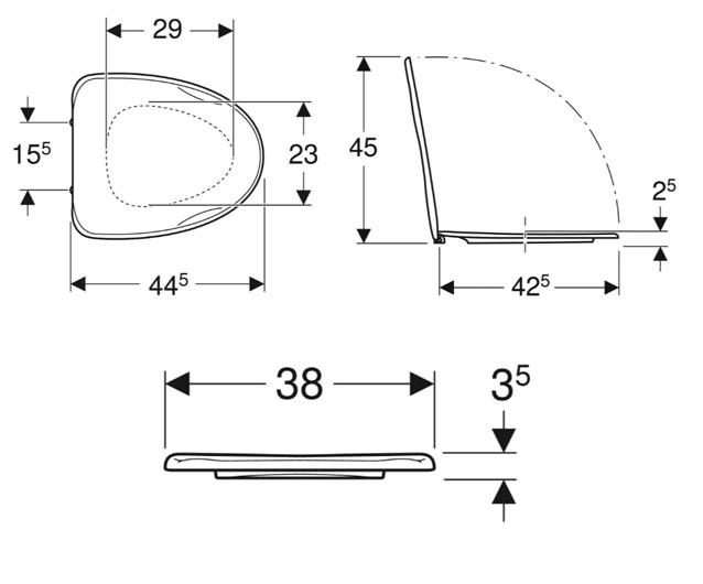 Ifö Cera toiletsæde i plast - hvid blødt
