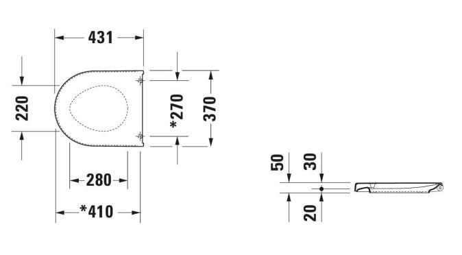Duravit Starck 2/Darling toiletsæde m/SoftClose