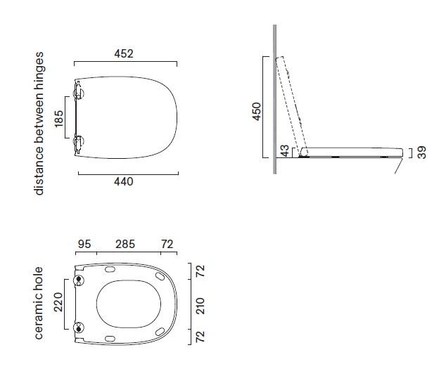 Catalano Alvea toiletsæde m/SoftClose, QuickRelease og antibakteriel overflade