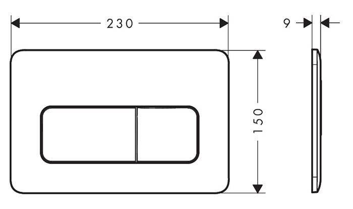 hansgrohe iFrame Original Q betjeningsplade - Mat sort