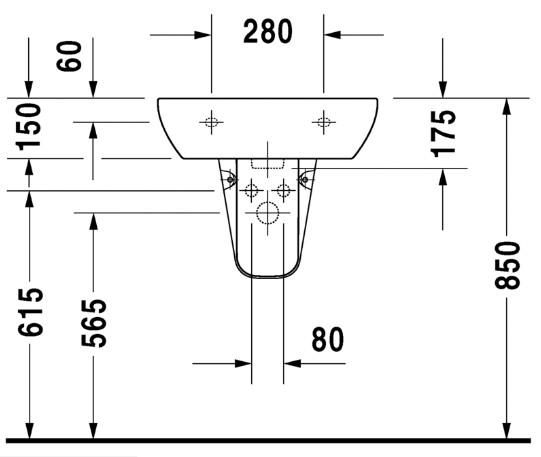 Duravit D-Code 55 håndvask t/væg
