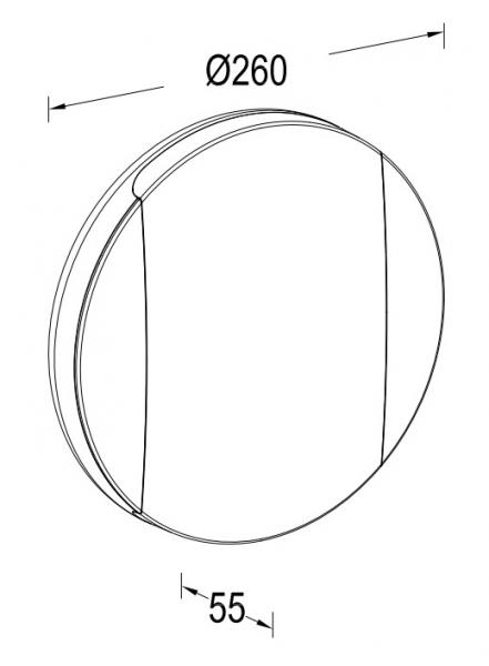 Lutec Architectural Sweep udendørs væg- og loftlampe