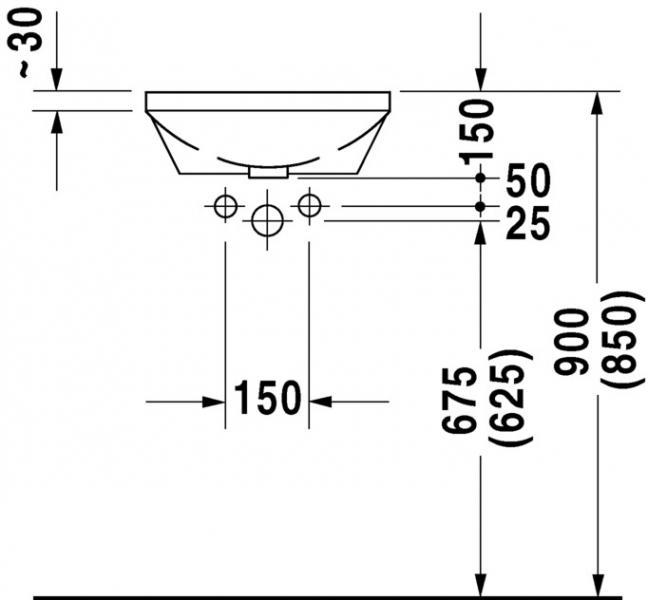 Duravit Architec Ø40 håndvask t/underlimning - Uden overløb Duravit Architec Ø40 håndvask t/underlimning - Uden overløb