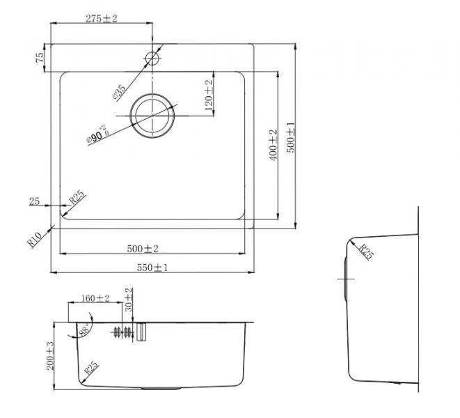 Lavabo LA 550 køkkenvask - Kobber PVD