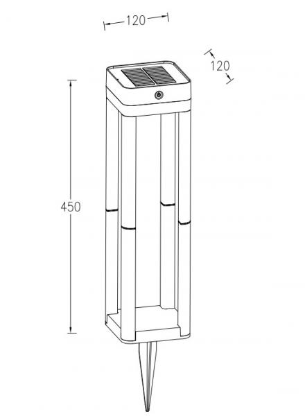 Lutec udendørslampe på spyd m/solceller