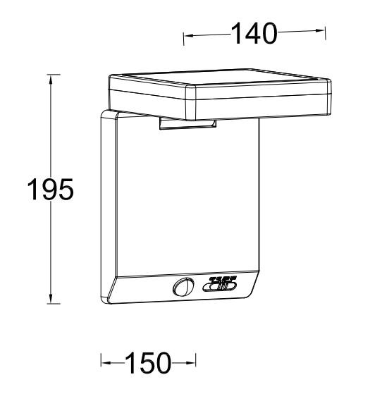 Lutec Moze Solar udendørslampe m/solceller - Sort