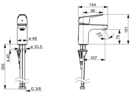 Oras Vega 1810FG-33 håndvaskarmatur - Mat sort Oras Vega 1810FG-33 håndvaskarmatur - Mat sort
