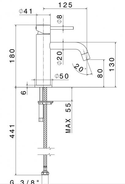 Cassøe Newform XT Håndvaskarmatur u/bundventil - Krom