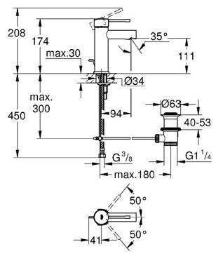 Grohe Essence New håndvaskarmatur m/bundventil og EcoJoy Grohe Essence New håndvaskarmatur m/bundventil og EcoJoy