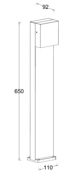 Lutec Architectural Gemini XF standerlampe 4000K - Mørk grå