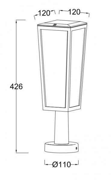 Lutec Tradition Pine udendørs standerlampe - Mat sort